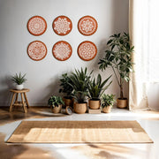 Decorative Bohemian Handmade Terracotta Wall Plates | Set of 6