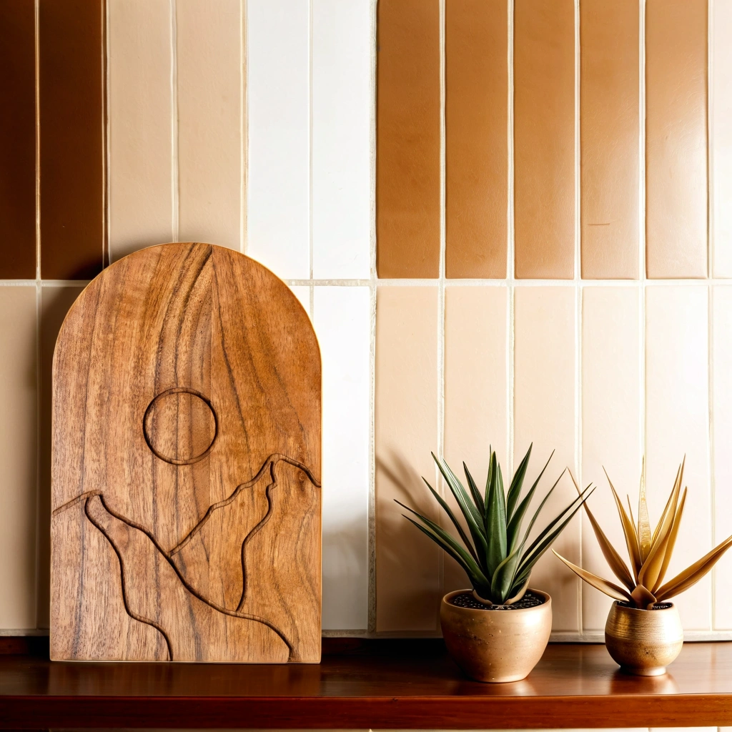 Sunset Serenity Minimal Wooden Wall Art Hanging