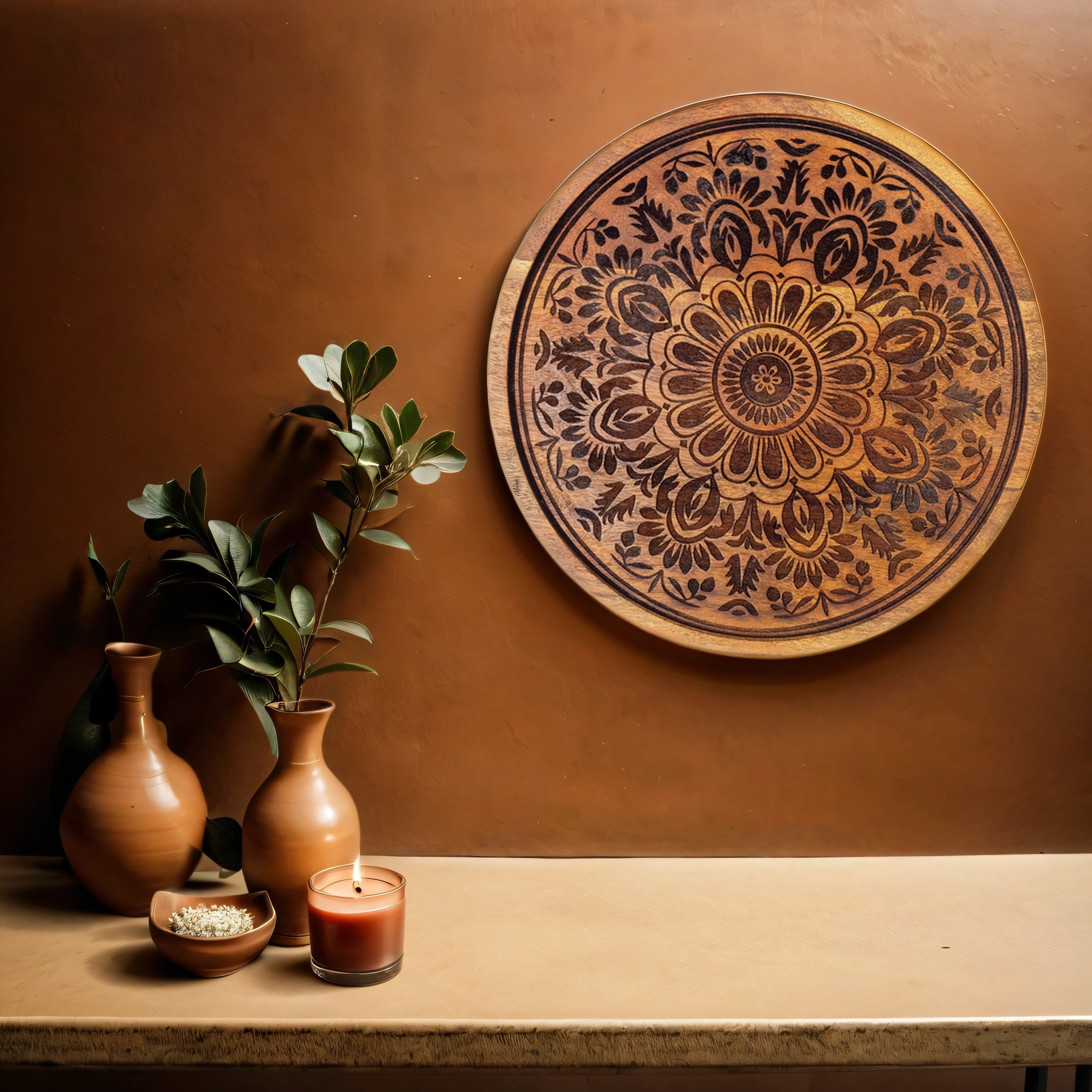 Intricately Handcrafted Decorative Plate (12 Inches)