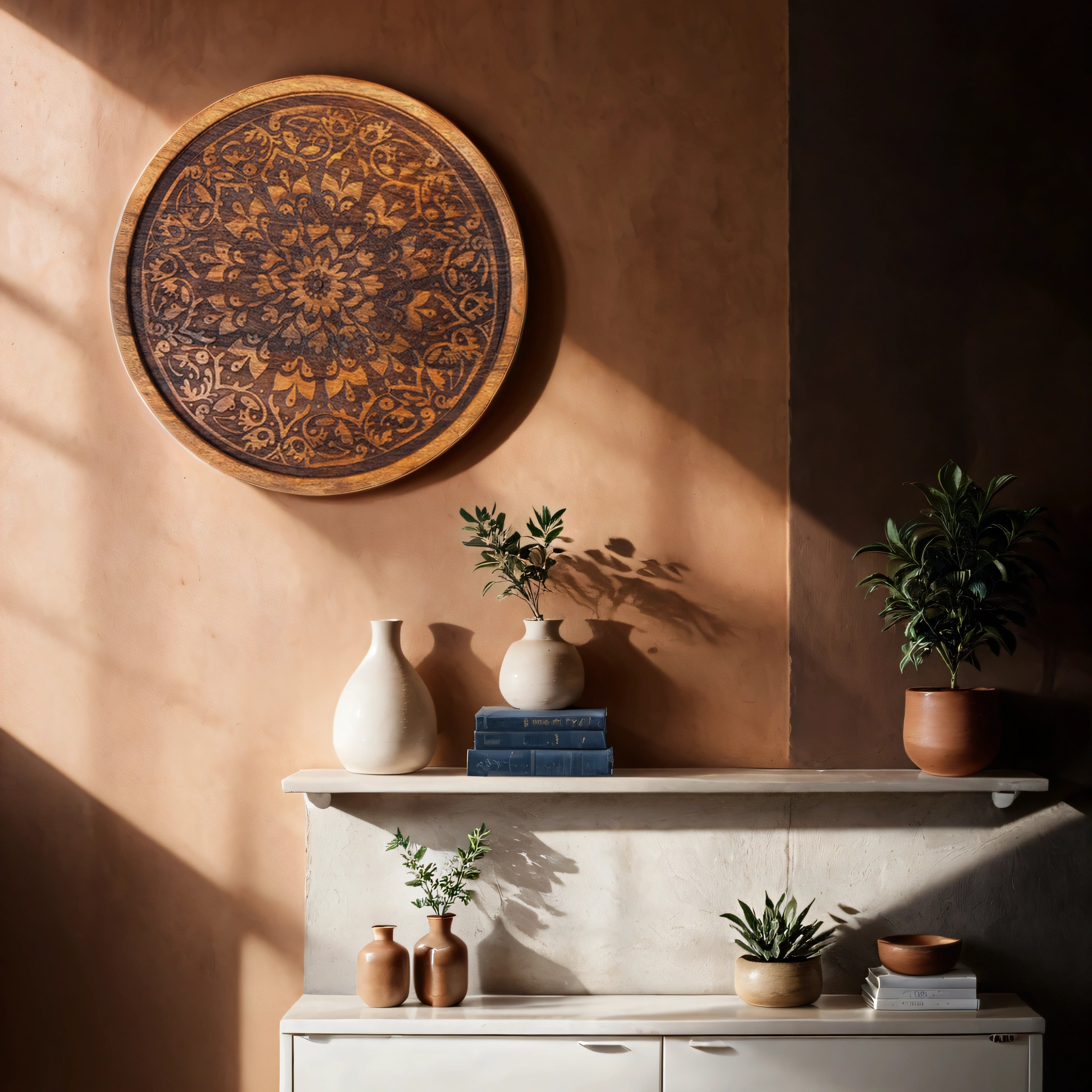 Nature-Inspired Decor Decorative Wooden Plate (12 Inches)