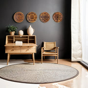Handcrafted Acacia Wooden Wall Art Plate | Set of 4