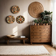 Traditional Indian Floral  Ceramic Wall Plates | Set of 3