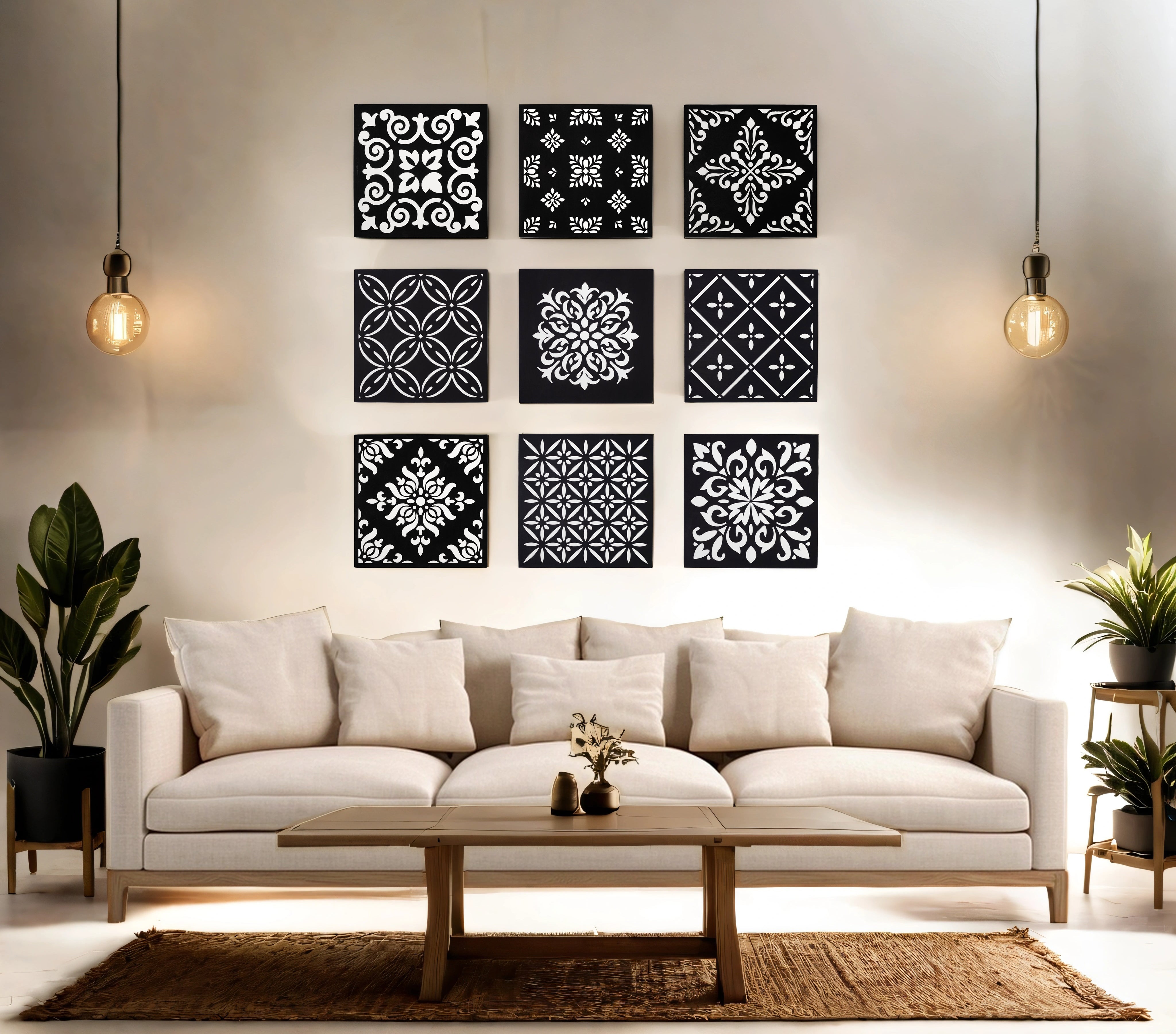 Vintage Moroccan-Inspired Decorative Wall Art Set | Set of 9