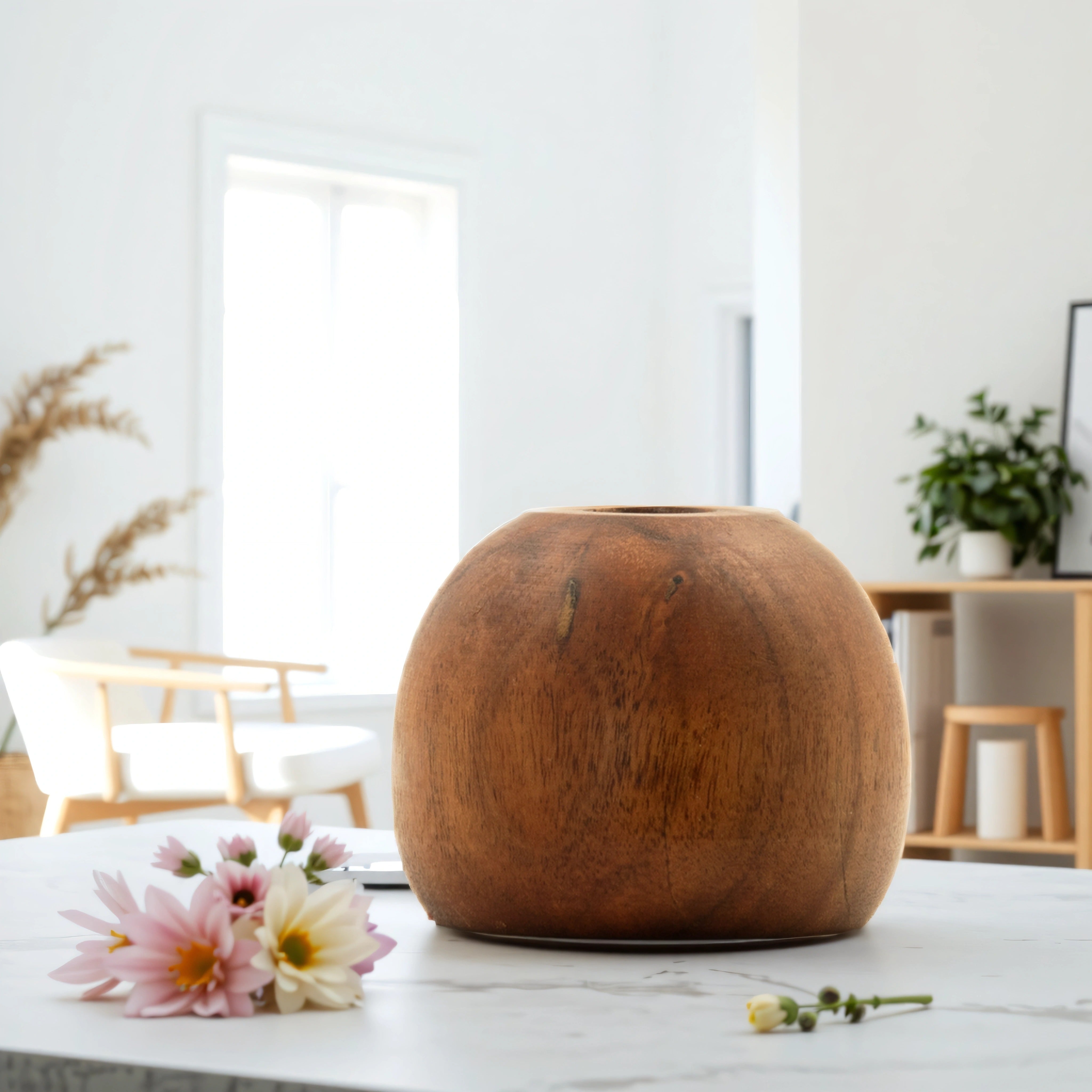 Eco-Friendly Small Wooden Home Decor Vase