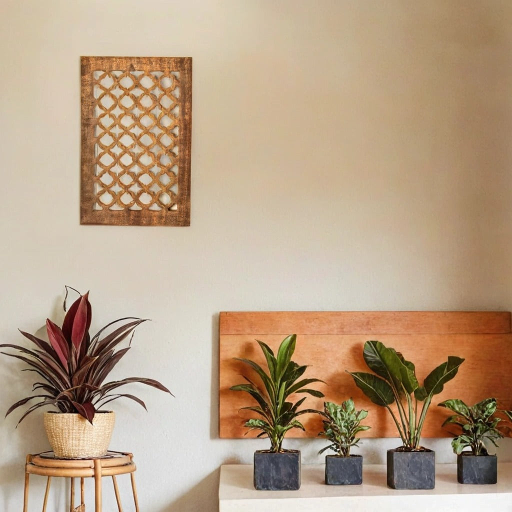 Timeless Lattice Wooden Panel