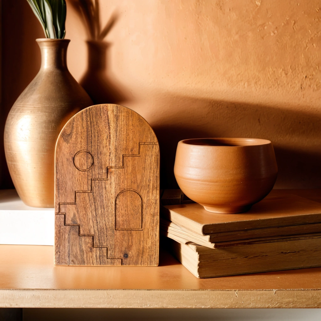 Geometric Staircase Wooden Wall Art