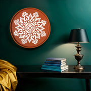 Handcrafted Terracotta Boho Floral Mandala Wall Plate (12 Inches)