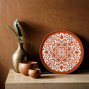 Handcrafted Mandala Terracotta Wall Art (12 Inches)