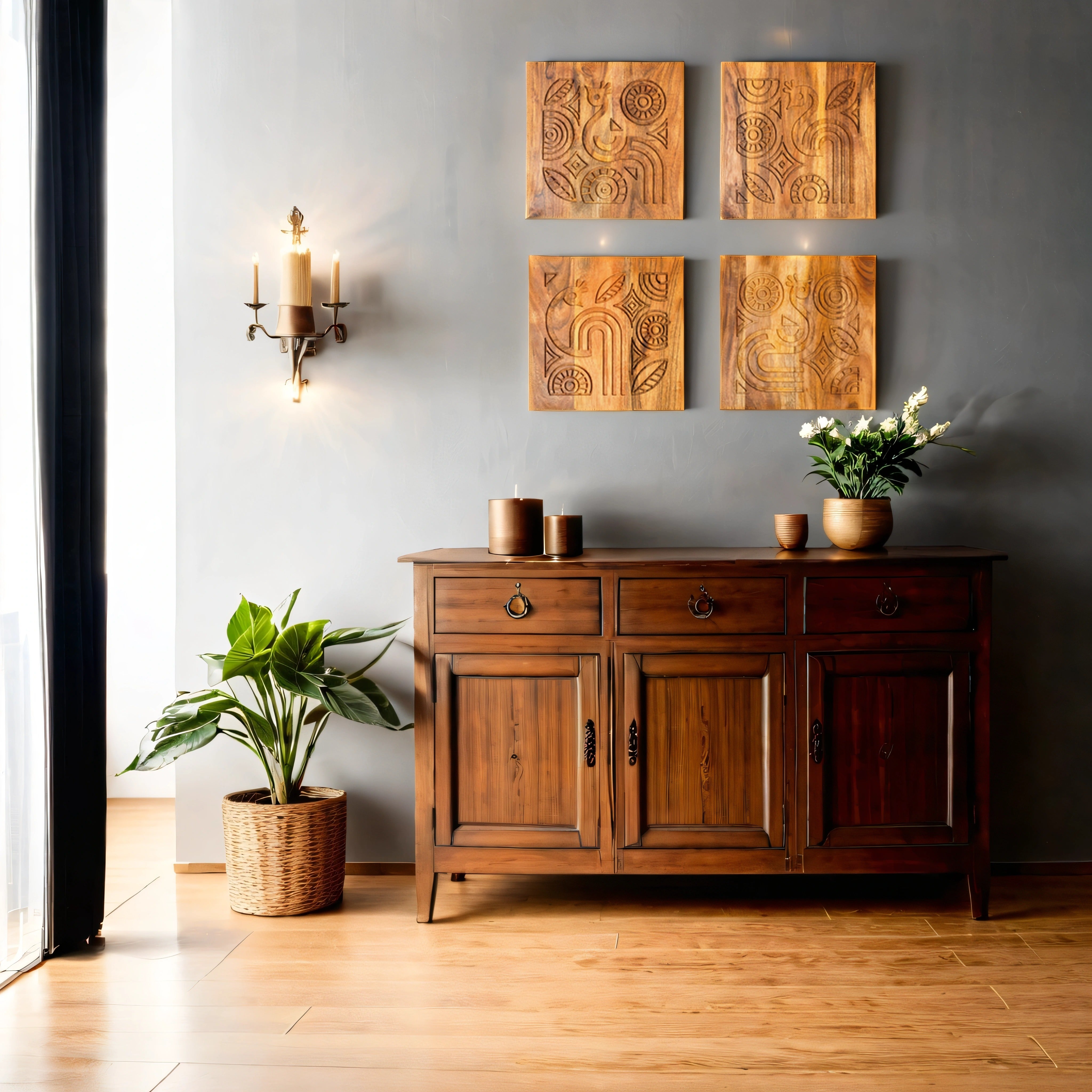 Peacock Sun Symphony (11 Inches) | Set of 4