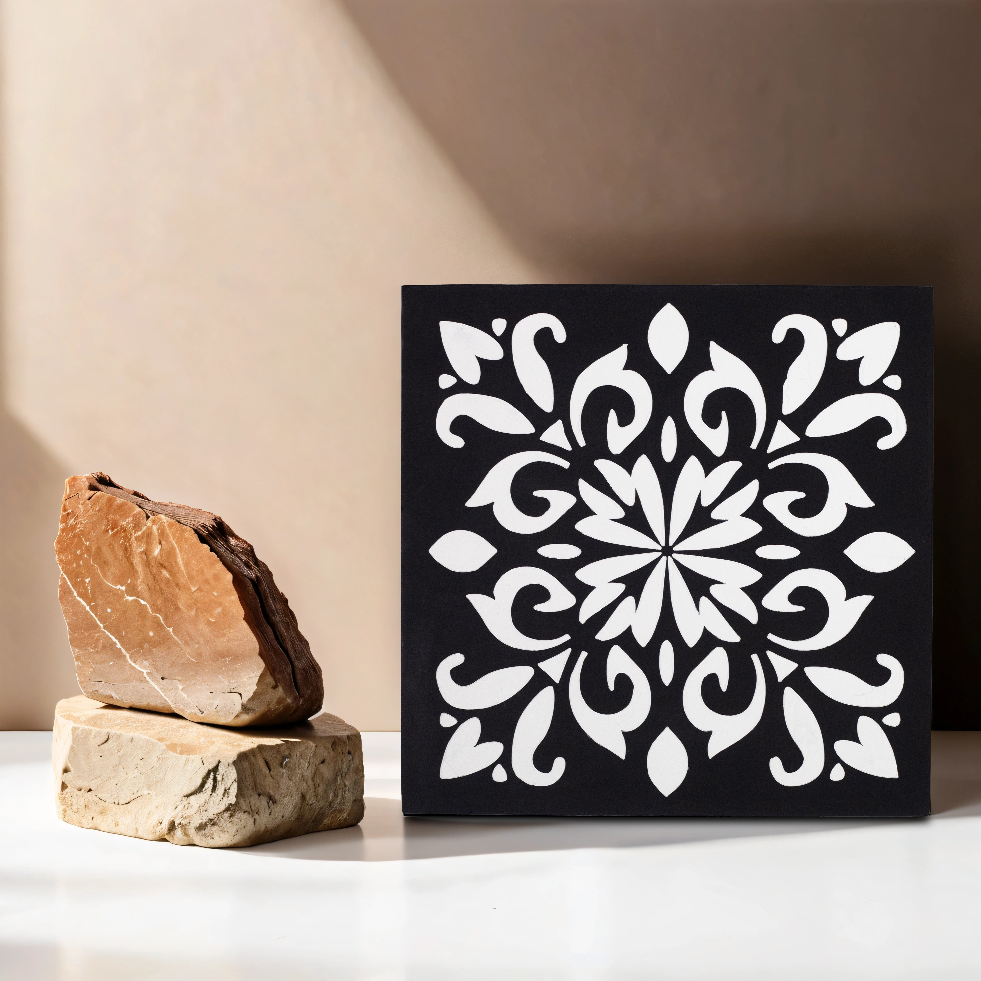 Floral Burst Wall Art – Modern Minimalist Wall Panel (11 Inches)