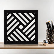 Geometric Stripe Pattern Wall Art (11 Inches)