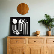 Modern Black & White Wall Art Decor (11 Inches)