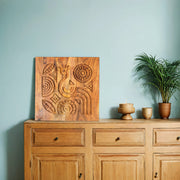 Peacock Radiance Wood Art Panel (11 Inches)